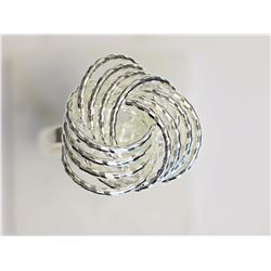 Sterling Silver (approx 6.00g) Cluster Desing Ring Retail $120