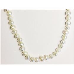 Sterling Silver Clasp Freshwater Pearl (16" Inch ) Necklace Retail $120
