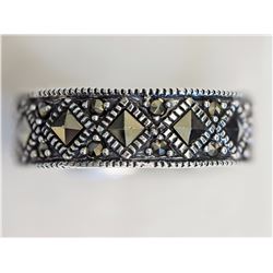 Sterling Silver Antique Design Marcascite Ring Retail $80