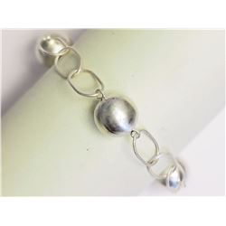 Sterling Silver (approx 9.70g) Silver Ball Bracelet Retail $200