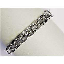 Stainless Steel Link Chian (approx 28.00g) (9.5" Inch) Men's Bracelet Retail $120