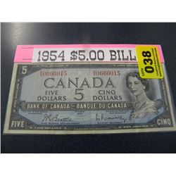1954 $5 DOLLAR BILL