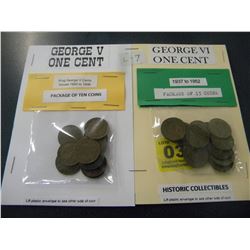 GEORGE V/VI ONE CENT COLLECTION