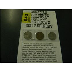 CANADIAN FIVE CENT COLLECTION