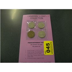CANADIAN 5 CENT COLLECTION