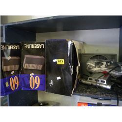 LOT OF CD HOLDERS/CLOCK RADIO/FAN/MISC