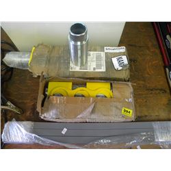 2 BOXES OF MISC HARDWARE/6 STEEL PIECES