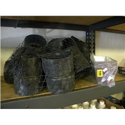 6 14" MUDDING PANS/2 BAGS 4" DRAIN TILE CONNECTORS
