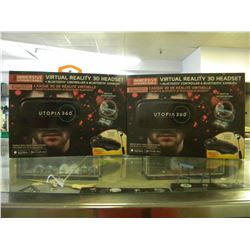 2 UTOPIA VIRTUAL REALITY HEADSETS