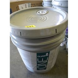 1 5 GALLON PAIL OF LATICA OLYMPIC SATIN ENAMEL