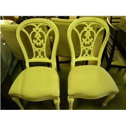 2 CREAM COLOURED DINING CHAIRS
