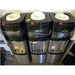 3 VIVA TOP LOADER STAINLESS AND BLACK WATER DISPENSERS