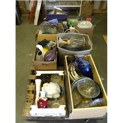 2 PALLETS OF MISC CERAMIC AND GLASSWARE