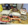 Image 1 : 3 WORK LIGHTS/2 ROLLS OF INSULATED TAPE/TRAY OF KEY HOLE SAW BLADES