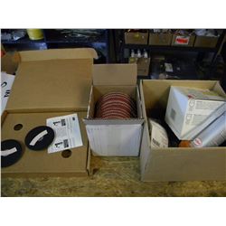 3 BOXES OF ASSORTED GRINDING DISCS ETC