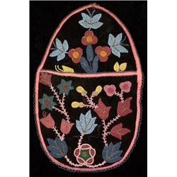 Woodland Beaded Wall Pouch with Flora