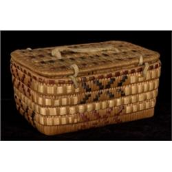 Mt. Currie Lidded Basket 7 1/2" W. 5"