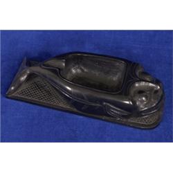 Haida Argillite Dish Depicting a Flou