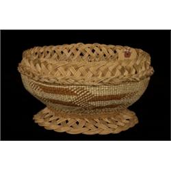 Yurok Basket with Collection Tag ca.