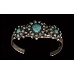 Navajo Silver and Turquoise Cluster B