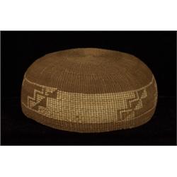 Hupa Basketry Hat ca. 1880 6 1/2" D.