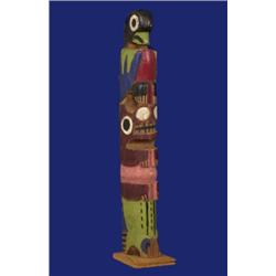 Nuu-chah-nulth Carved Cedar Totem 10