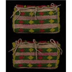 Sioux Child's Beaded Buckskin Toy Tip