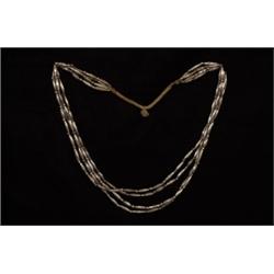 Navajo Four Strand Silver Bead Neckla