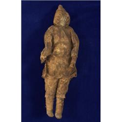 Rare 19th C. Inuit Doll 18 H. Fair C