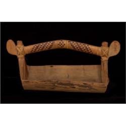 Coast Salish Canoe Bailer with Basket