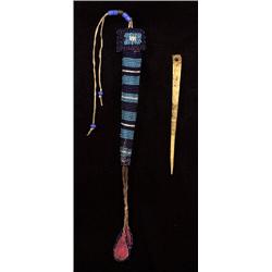 Blackfeet Beaded Awl Case with Bone A
