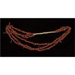 Navajo Three Strand Branch Coral Neck