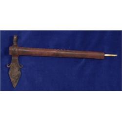 Iron Pipe Axe with Tacked Haft 18" L.