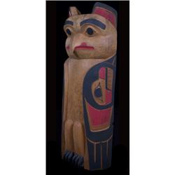 Carved Eagle Totem by Stan Greene 64"