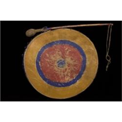 Plains Painted Rawhide Hand Drum 13"