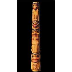Finely Carved Gitskan Totem by Ron Au