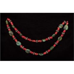 Large Pueblo Coral, Silver and Turquo