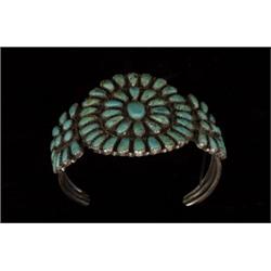 Navajo Silver and Turquoise Cluster B