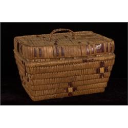 Salish Lidded Trinket Basket 7 1/4" L