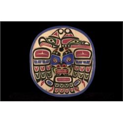 Kwakiutl Carved and Painted Moon Mask