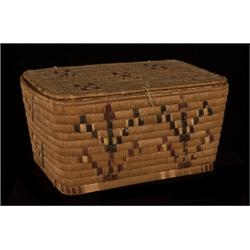 Salish Lidded Storage Basket with Cor