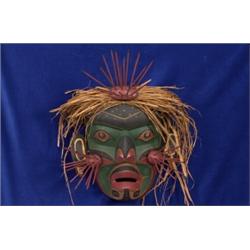 Sea Urchin Mask with Copper Inlay by