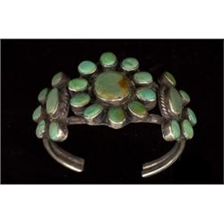 Navajo Silver and Turquoise Cluster B