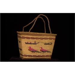 Nuu-chah-nulth Carry Basket with Whal