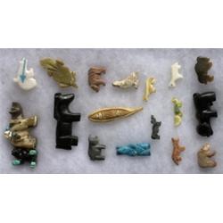 Collection of Eighteen Carved Pueblo