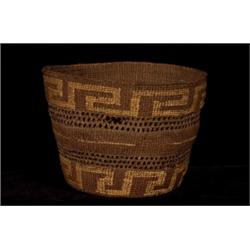 Tlingit Open Weave Basket ca. 1910 7"
