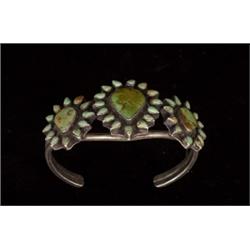 Navajo Silver and Turquoise Cluster B