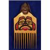 Image 3 : Salish Wooden Comb Signed Gwen 6 1/2"