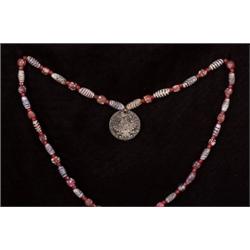 19TH C. Trade Beads Strung with Large