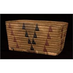 Salish Rectangular Basket with Arrow